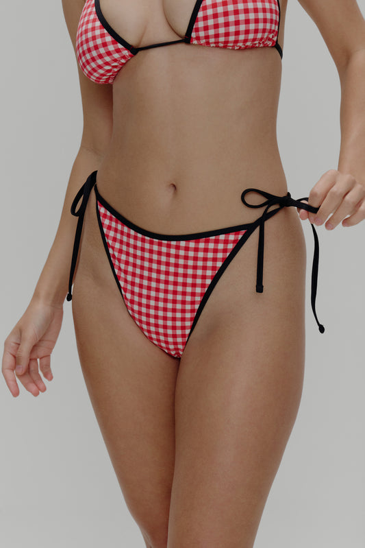 Product--Romeo Cheeky String Bikini Bottom Cherry Picnic