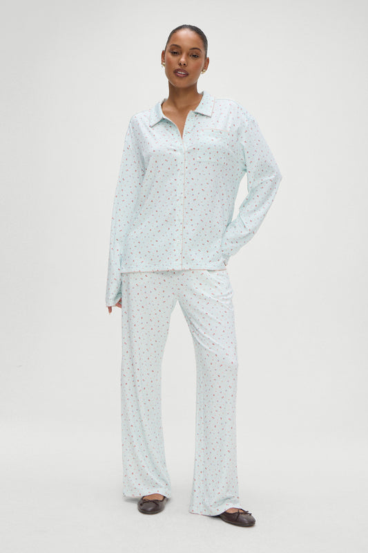 Product-Hover--Rory Long Sleeve in Blue with Pink Floral Malibu Meadow Print 