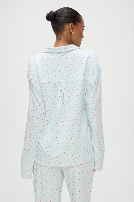 Product-Hover--Rory Long Sleeve in Blue with Pink Floral Malibu Meadow Print 