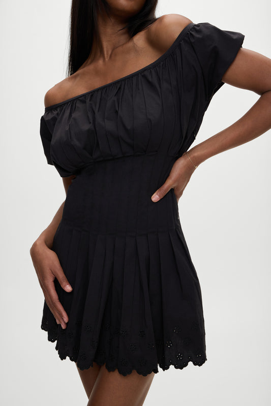 Product-Hover--Sadie Embroidered Mini Dress Black