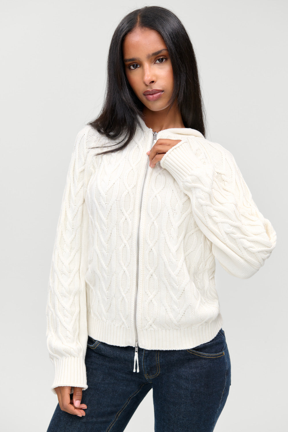 Salem Oversized Cable Knit Hoodie  Cozy in FB
