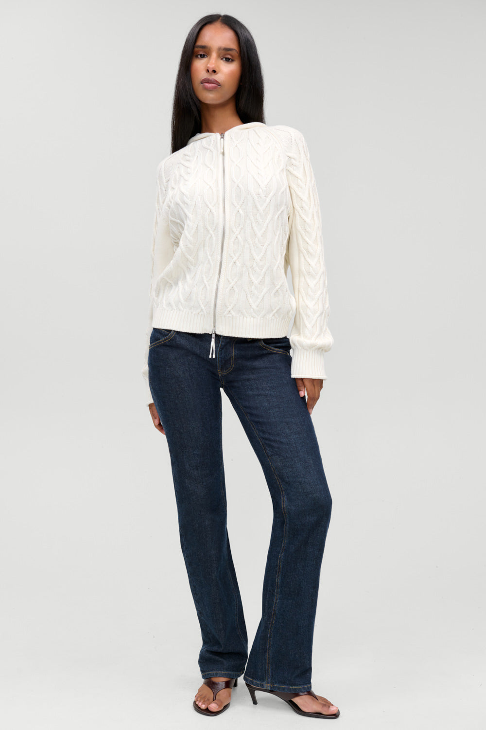 Salem Oversized Cable Knit Hoodie  Cozy in FB