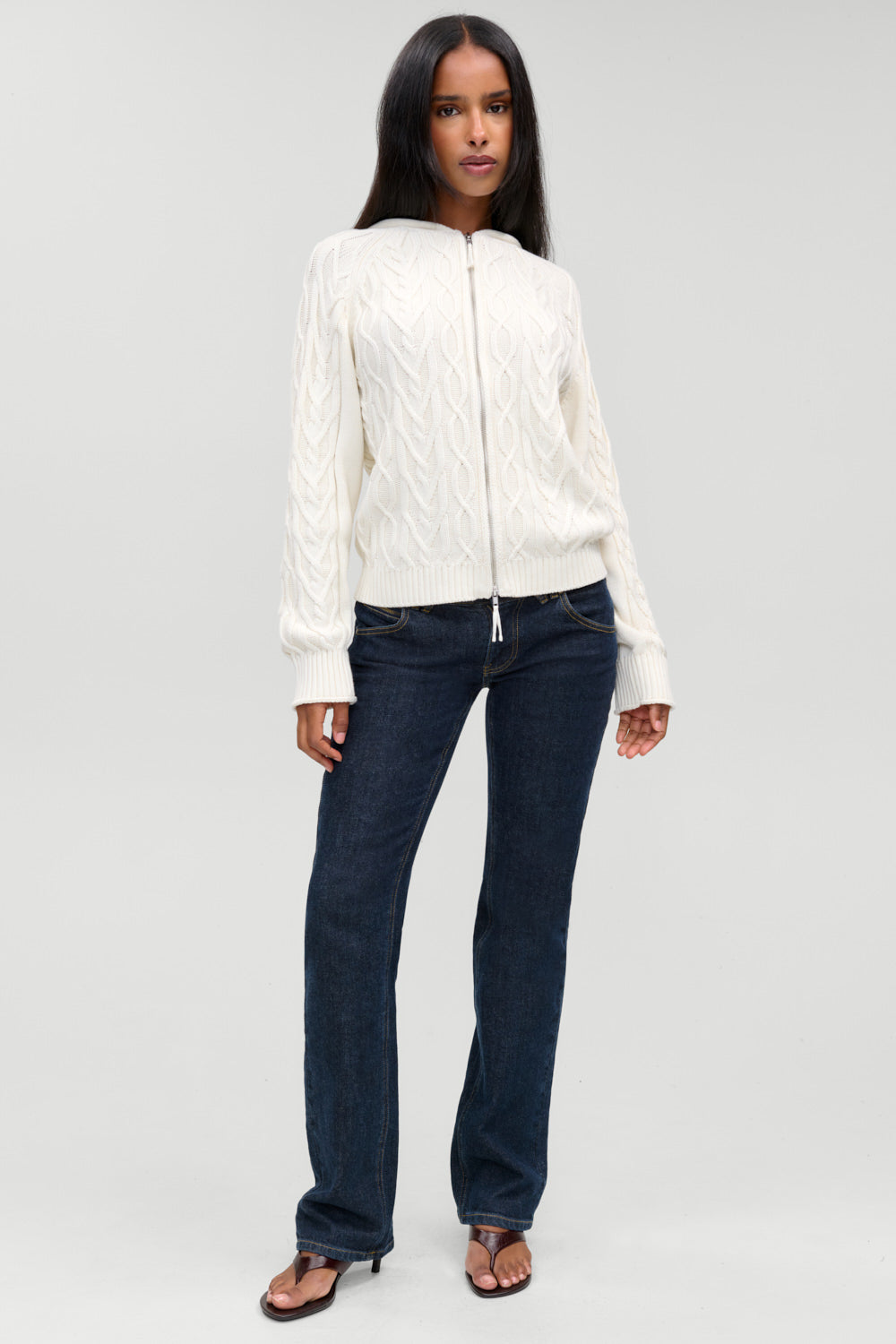 Salem Oversized Cable Knit Hoodie  Cozy in FB