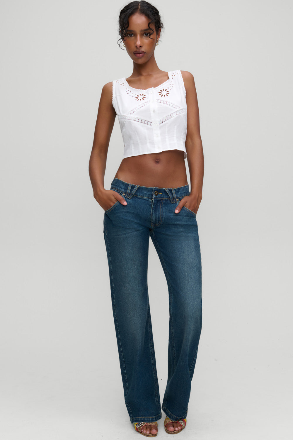 x Devon Lee Carlson Sassy Denim Jean  Vintage Fade
