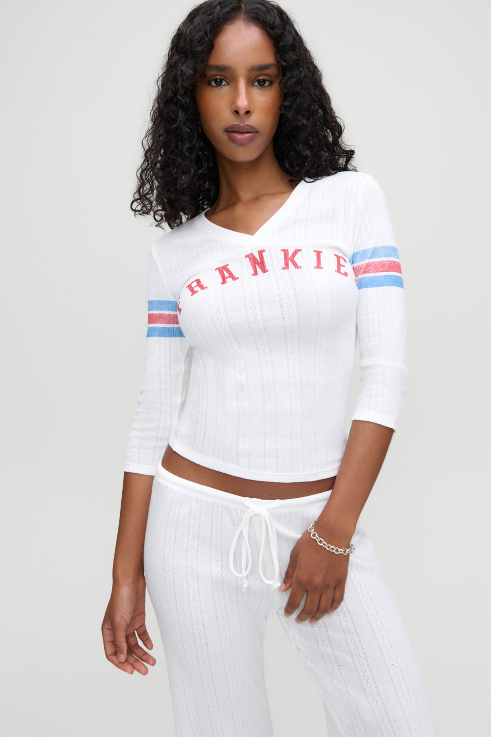 School Girl Pointelle Tee  Book Club