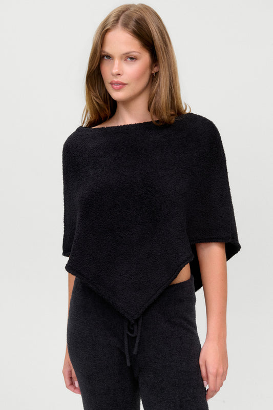 Product--x Barefoot Dreams Scout Knit Poncho - Black