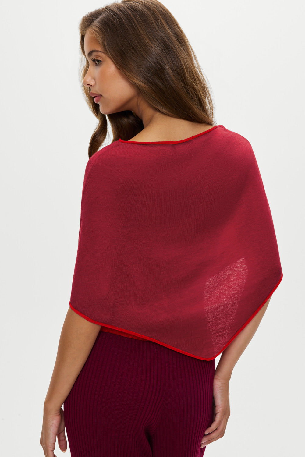 Scout Knit Poncho  Mulberry