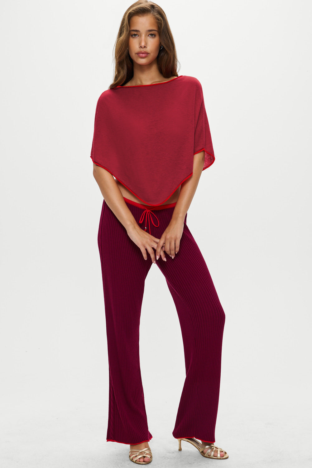 Scout Knit Poncho  Mulberry