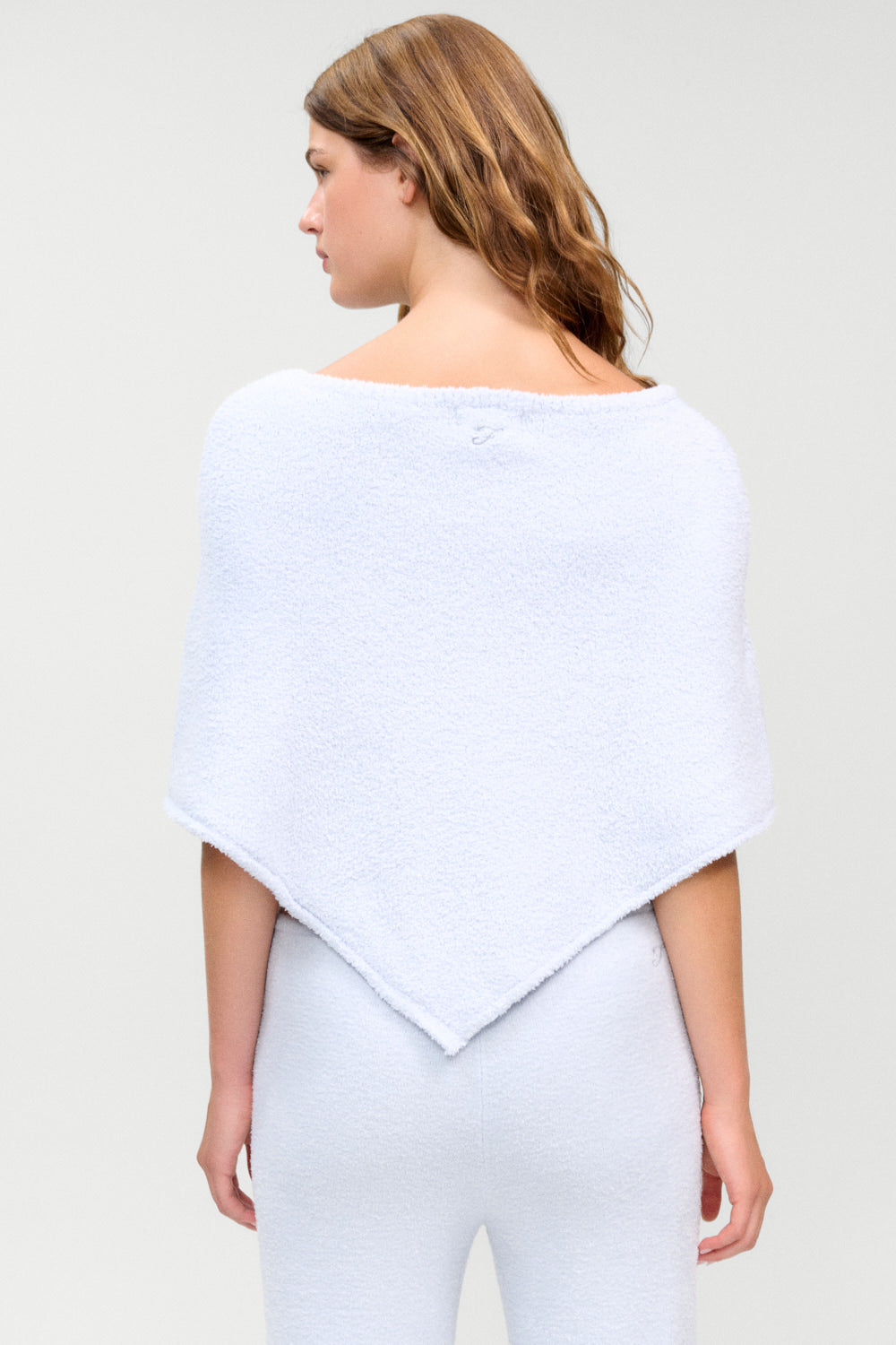 x Barefoot Dreams Scout Knit Poncho  Ocean Mist