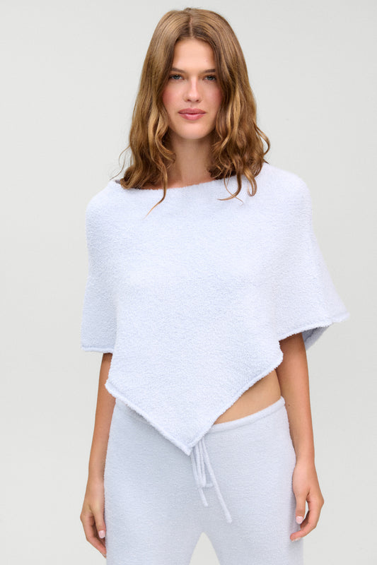 Product-Hover--x Barefoot Dreams Scout Knit Poncho - Ocean Mist