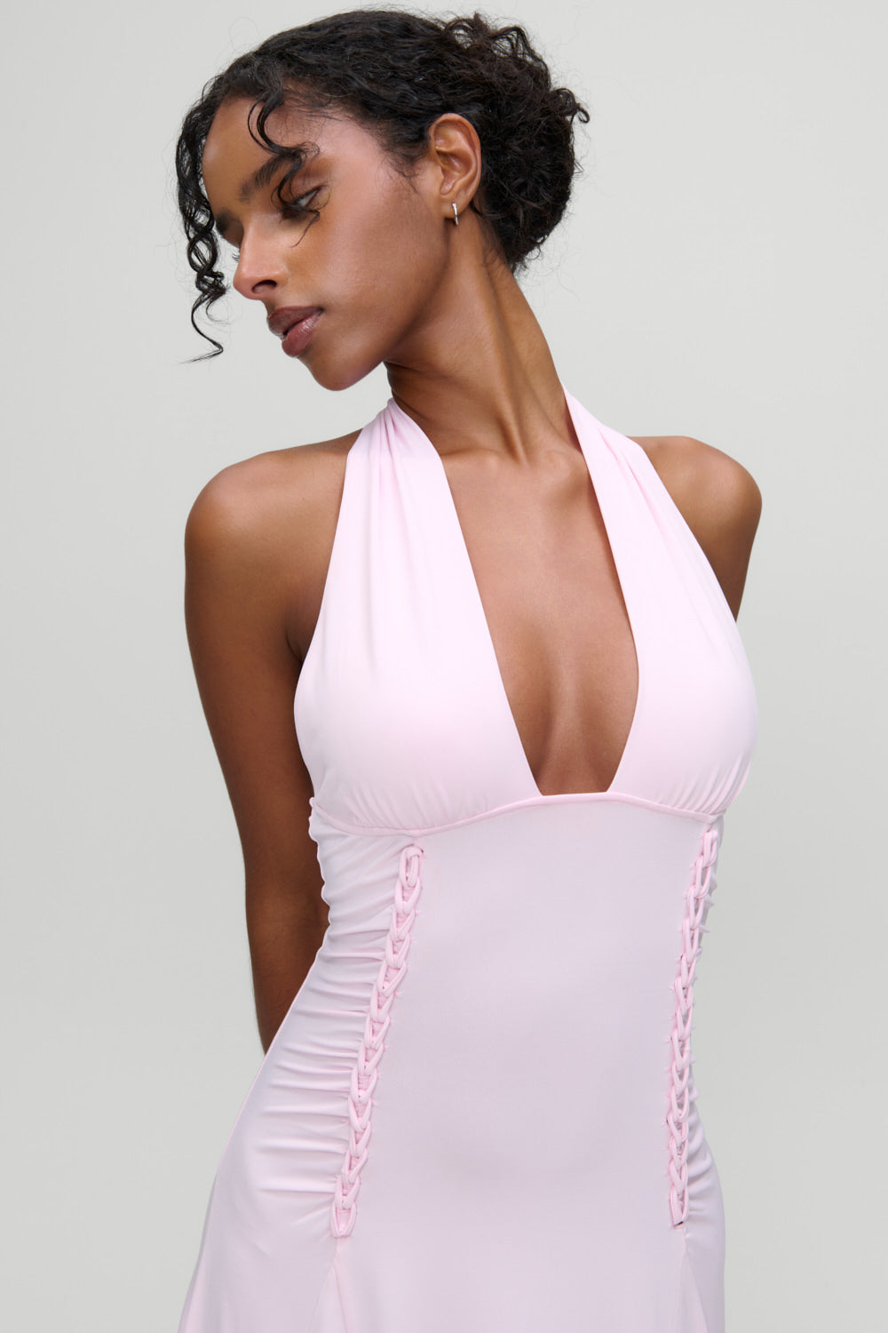x Devon Lee Carlson Secret Jersey Midi Dress  Ballerina