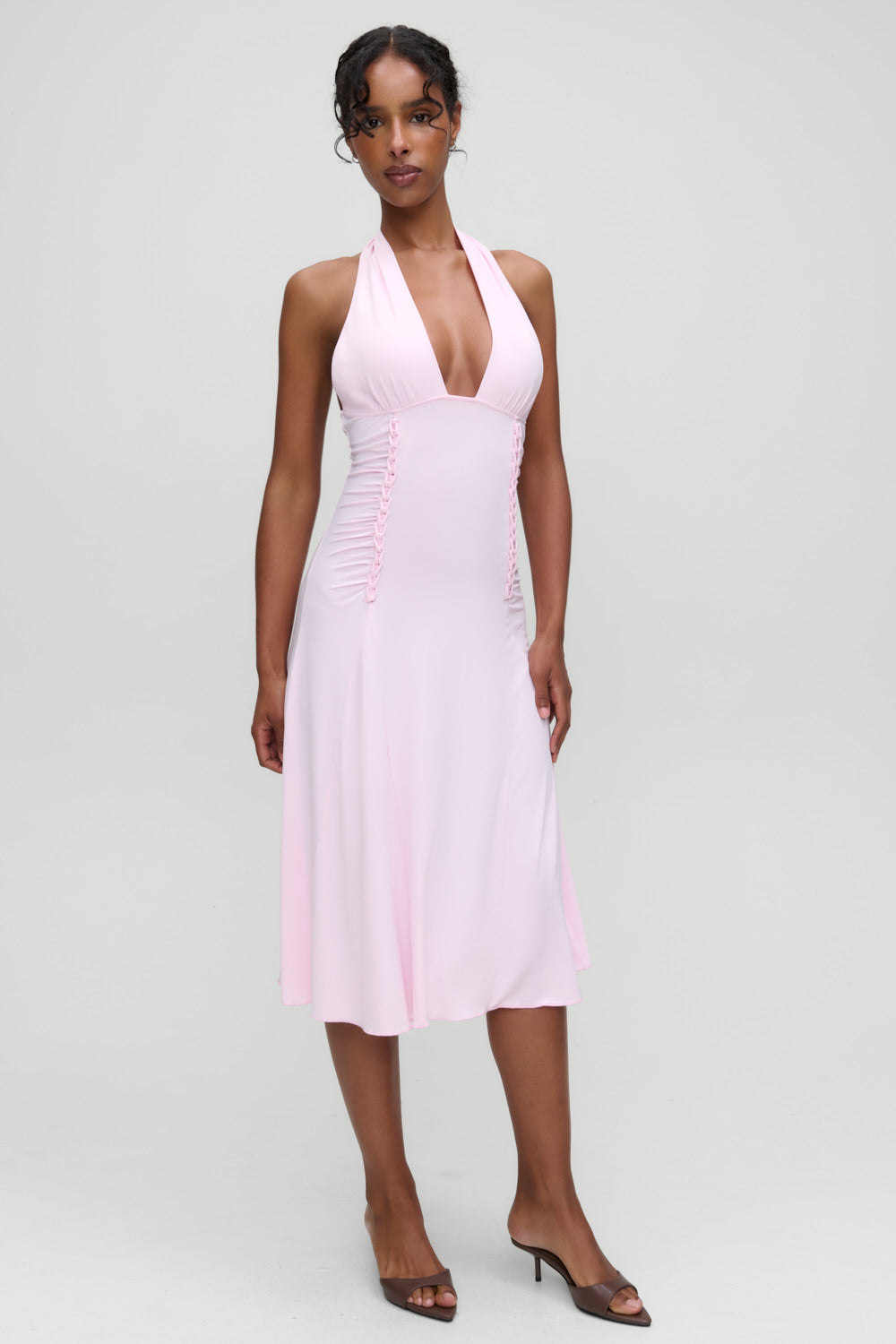 x Devon Lee Carlson Secret Jersey Midi Dress  Ballerina