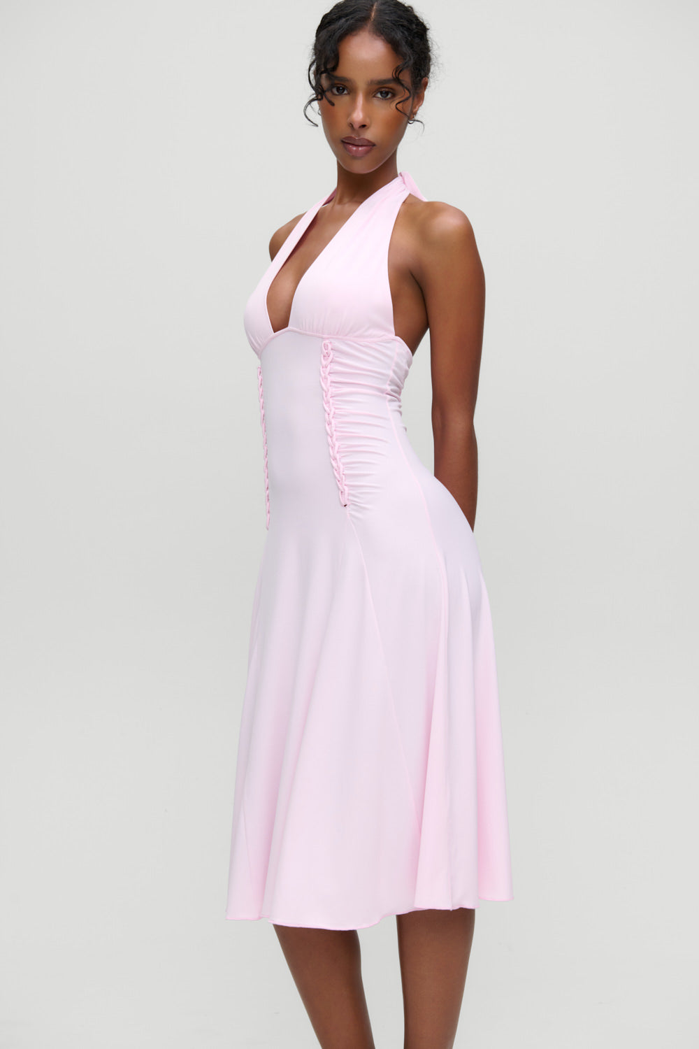 x Devon Lee Carlson Secret Jersey Midi Dress  Ballerina