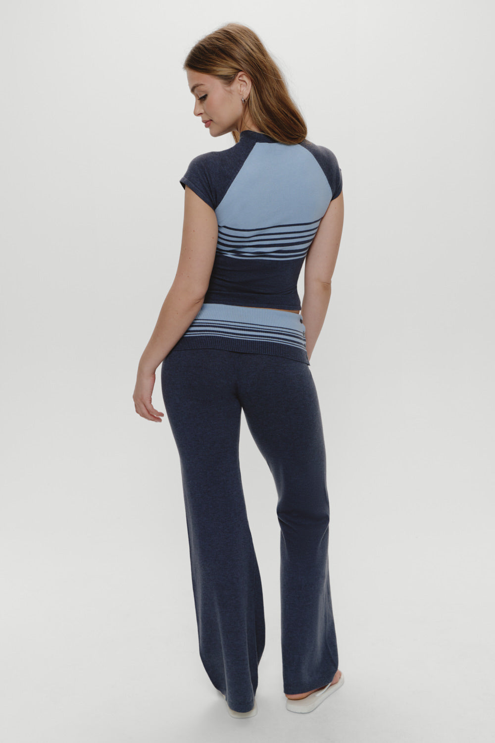 Shore Low Rise Knit Pants  Stone Stripe