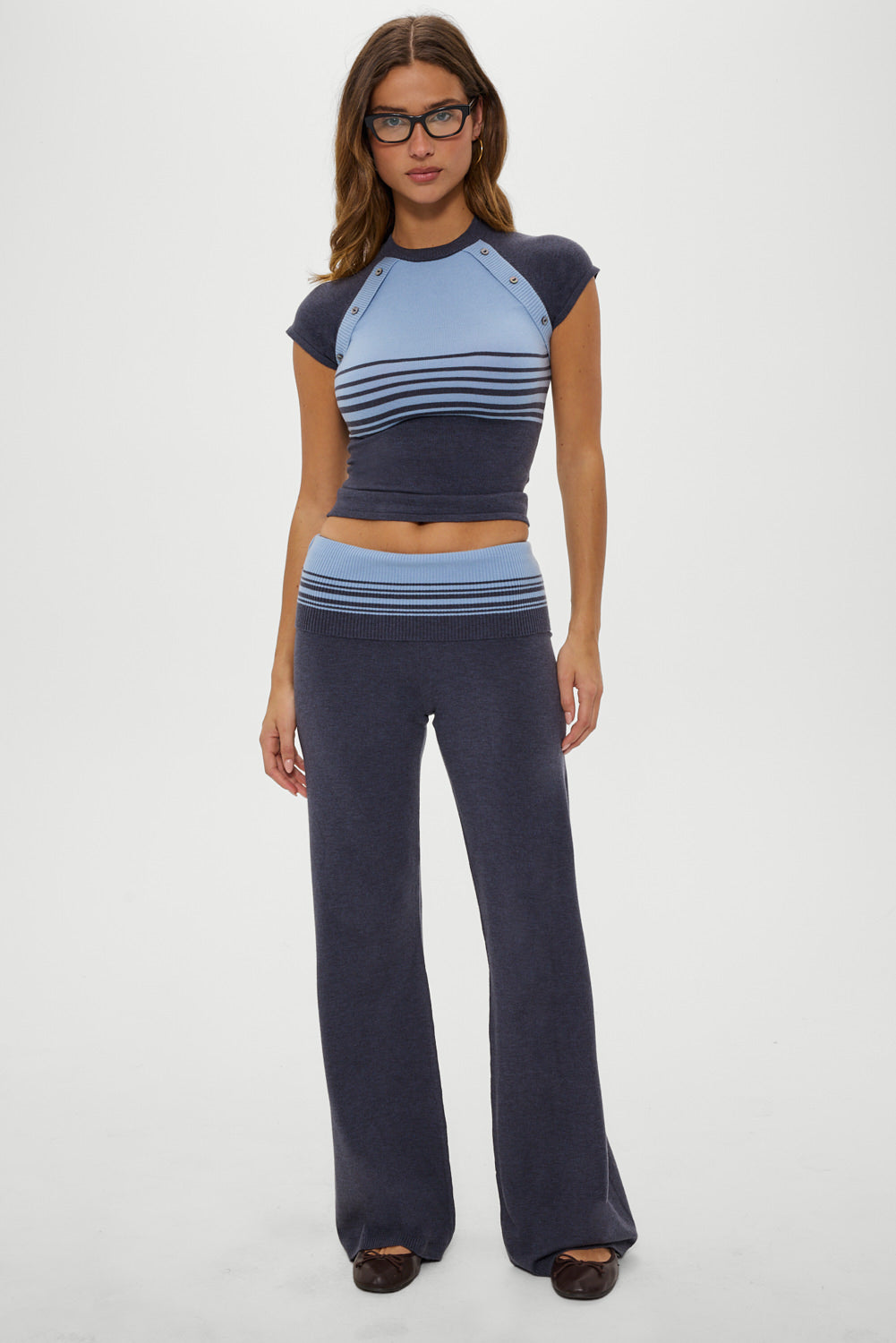 Shore Knit Shirt  Stone Stripe