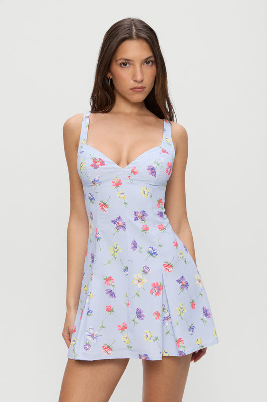 Product--Siren Floral Mini Dress - Fresh Florals