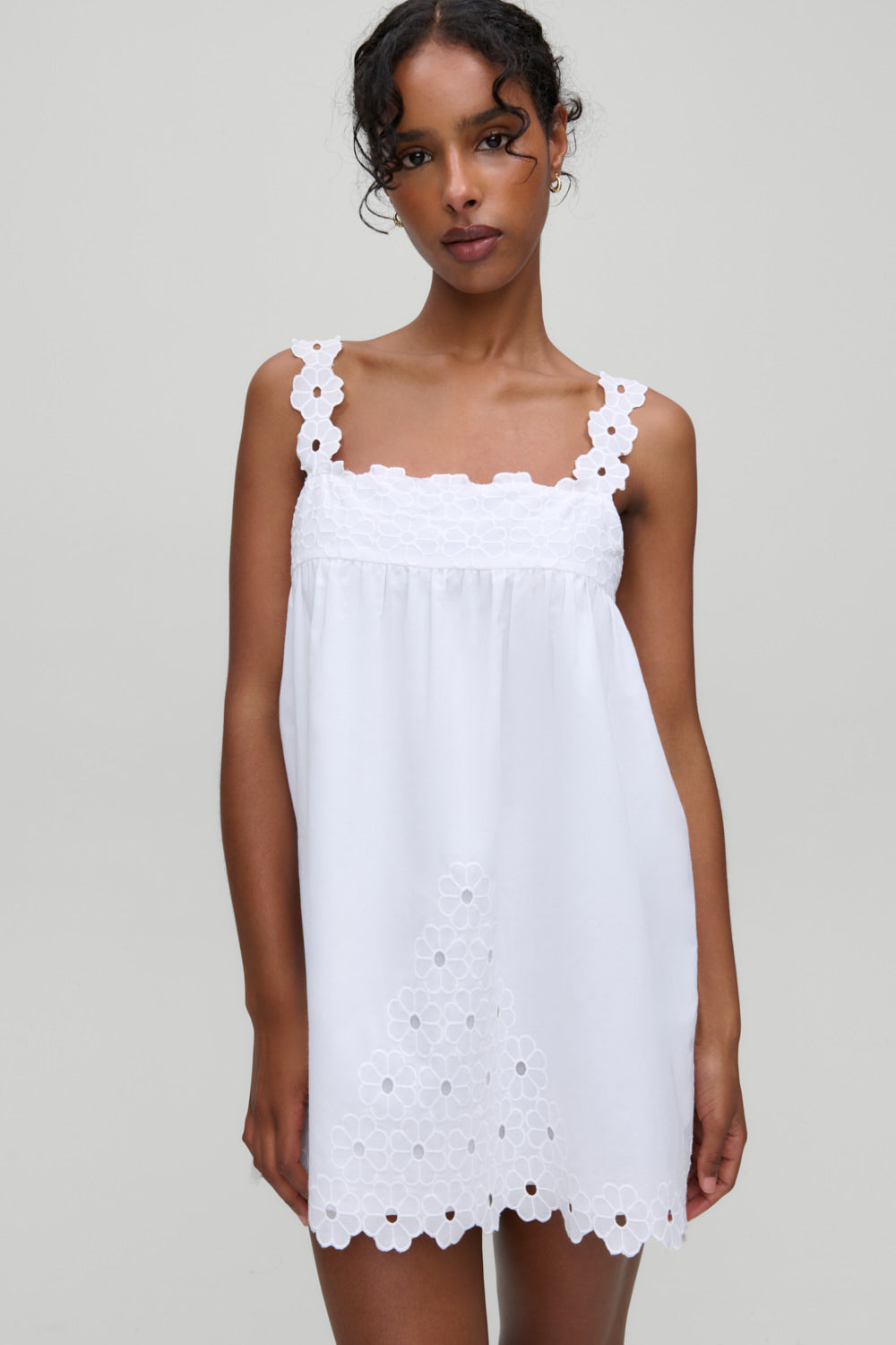 x Devon Lee Carlson Sky Cotton Babydoll Dress  Fluff