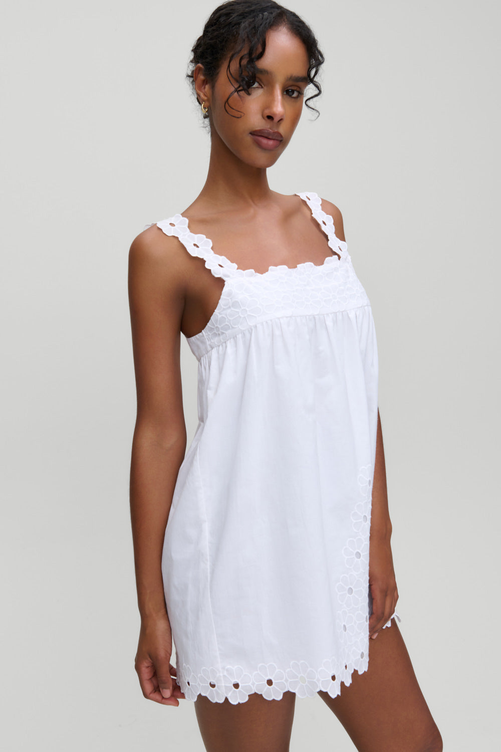x Devon Lee Carlson Sky Cotton Babydoll Dress  Fluff