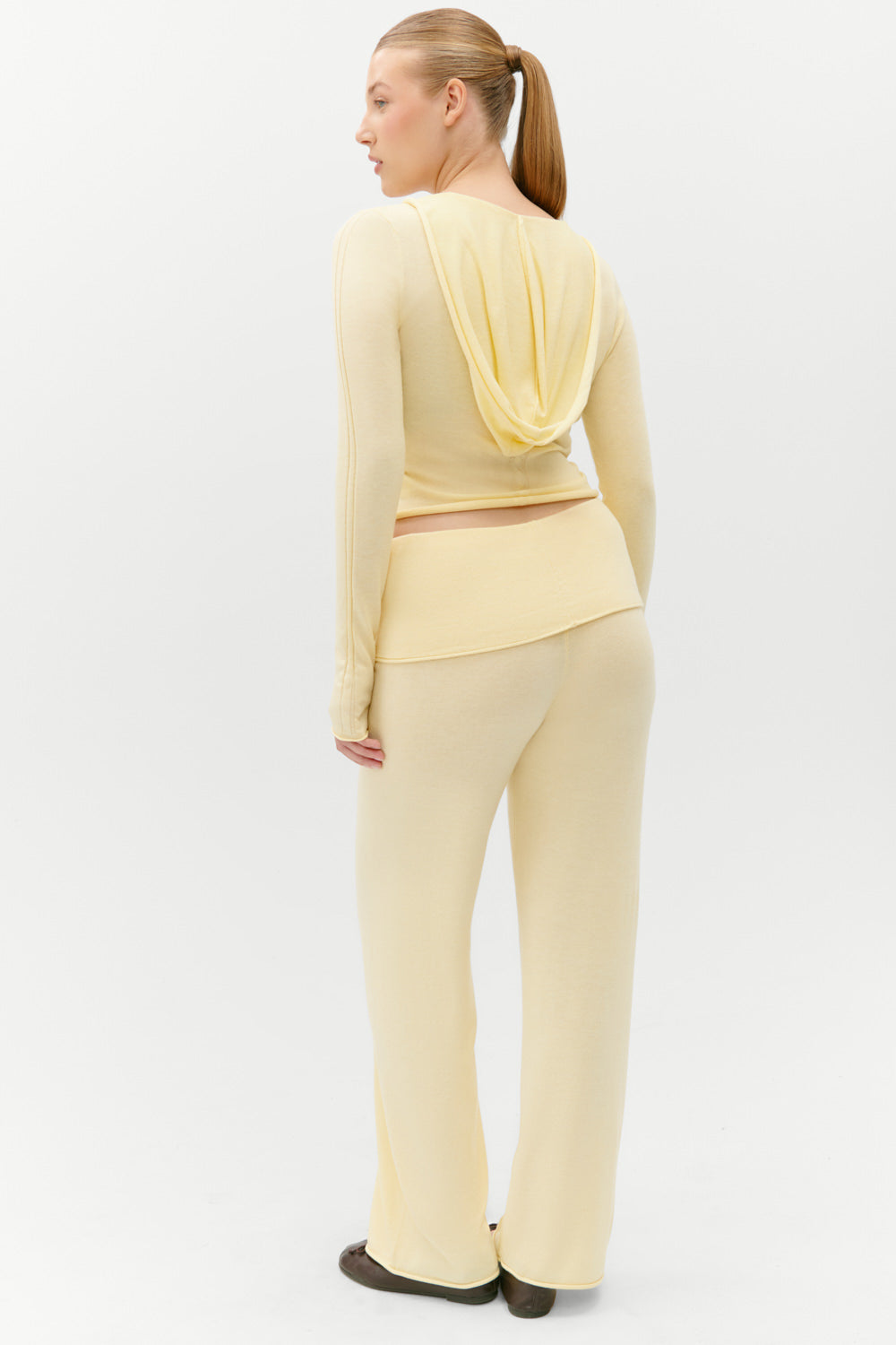 Sloane Knit Hoodie  Buttercream