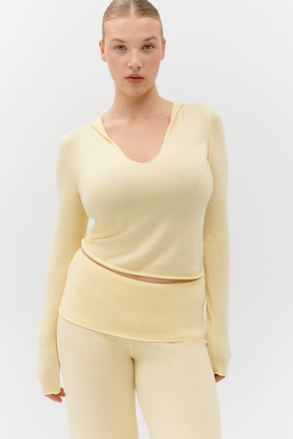 Sloane Knit Hoodie  Buttercream