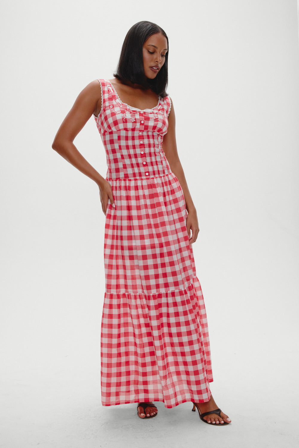 x BELLA HADID Southern Belle Midi Dress  Malibu Picnic