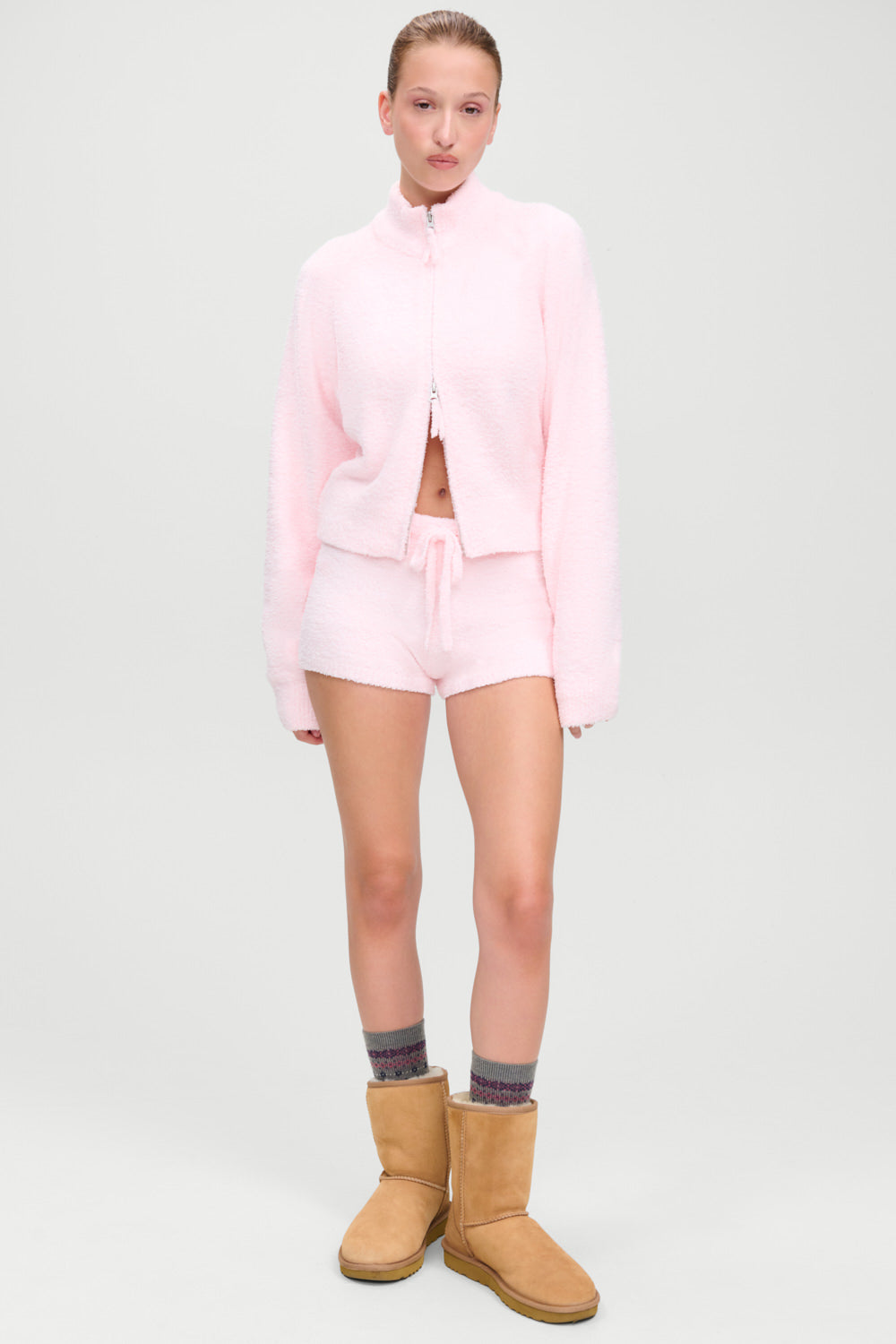 x Barefoot Dreams Sunrise Mini Shorts  Cotton Candy