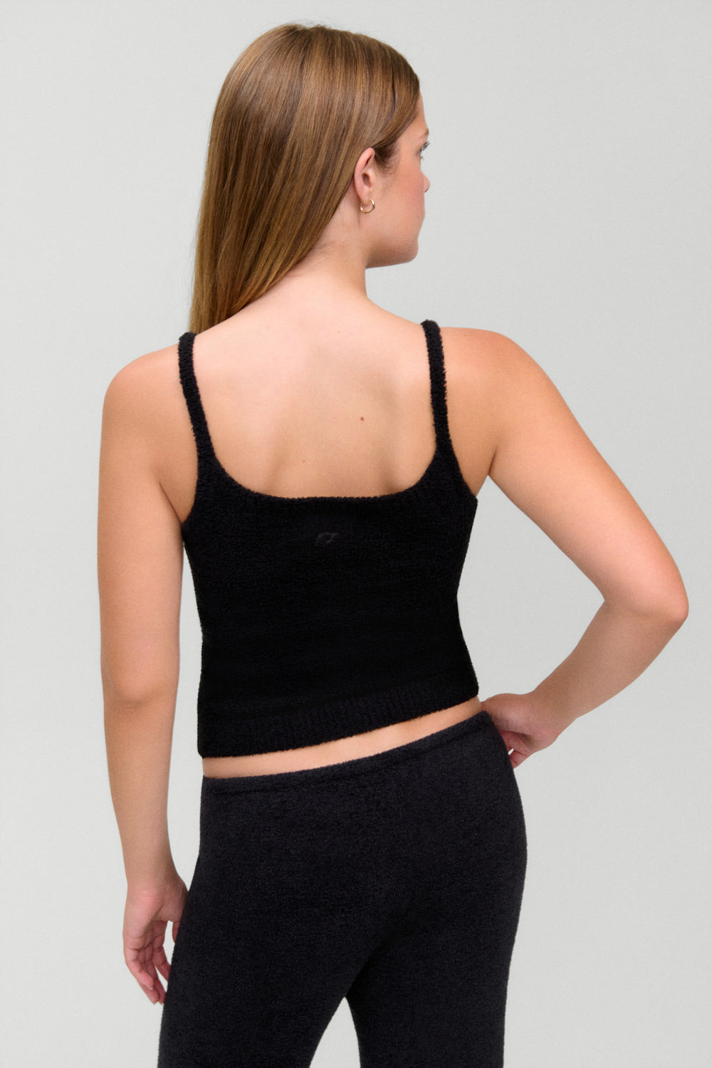 x Barefoot Dreams Sunrise Knit Tank Top  Black