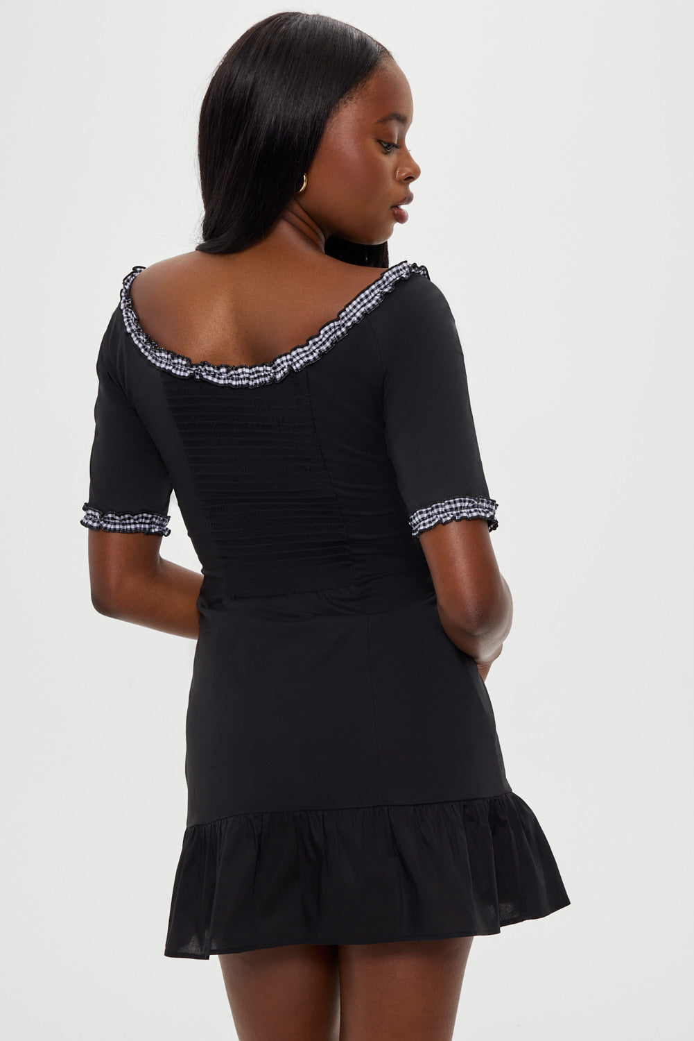 Sweet Dreams Cotton Mini Dress  Black