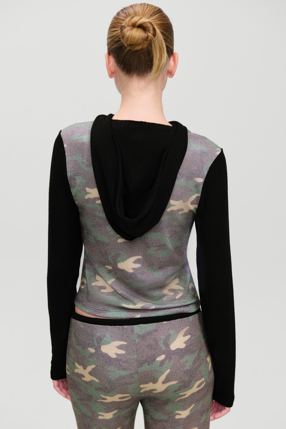 Tanner Jersey Zip Up Hoodie  Faded Camo