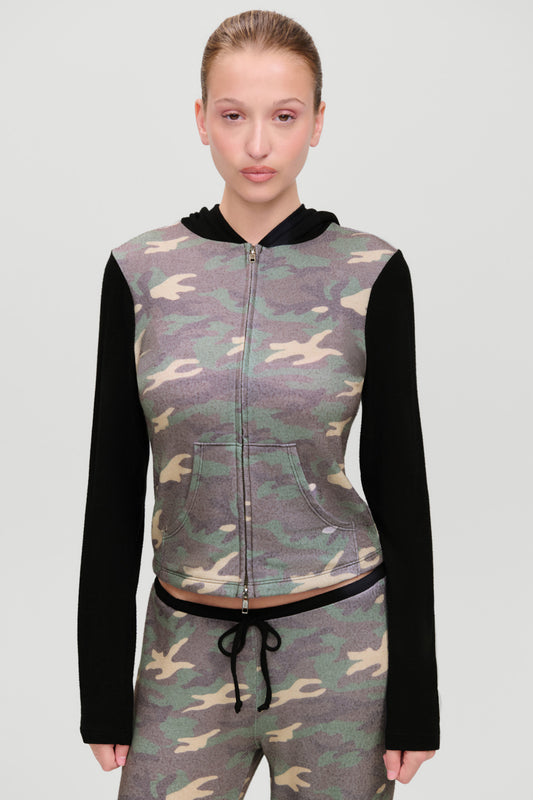 Product-Hover--Tanner Jersey Zip Up Hoodie - Faded Camo