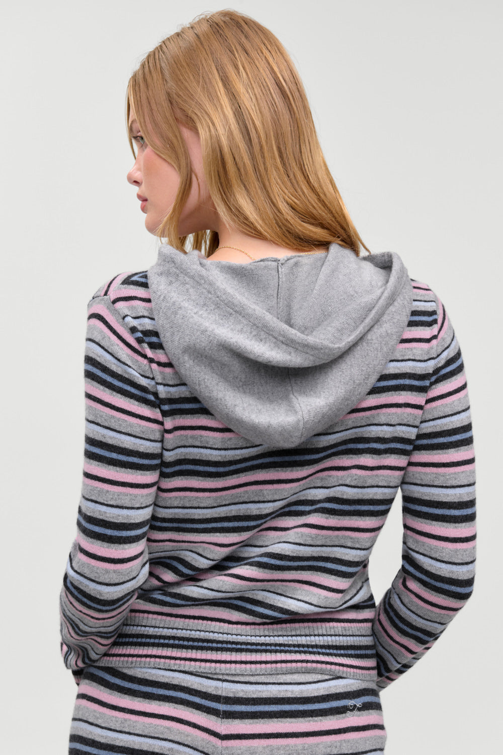 Topanga Cashmere Zip Up Hoodie  Rain Puddle