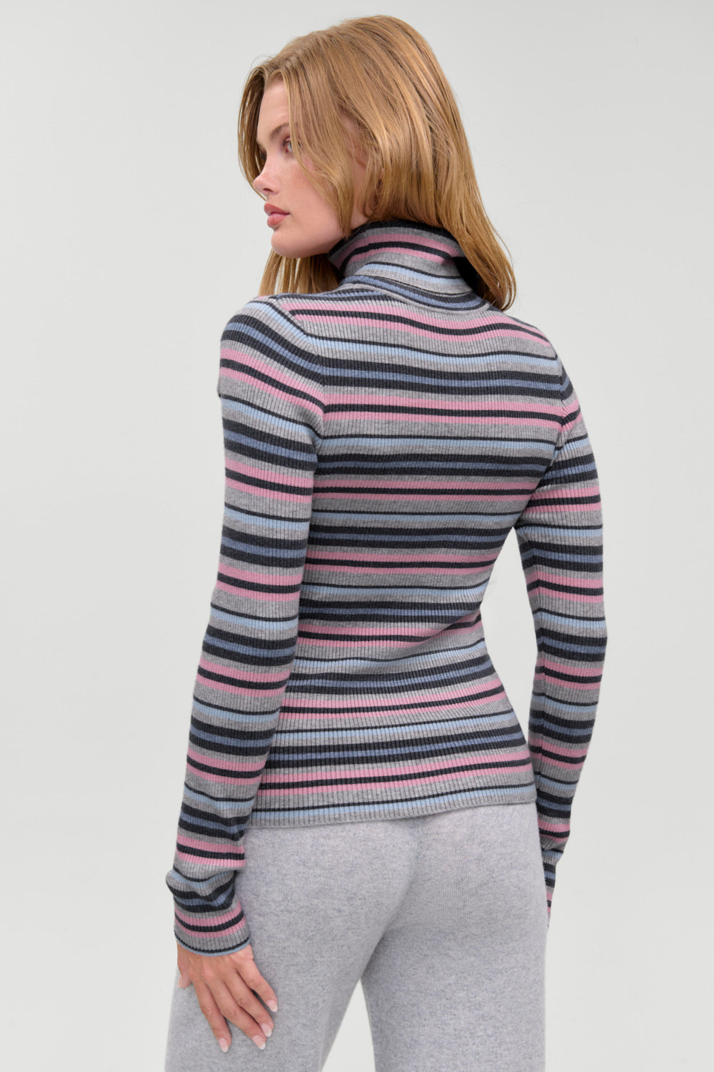 Tucker Cloud Knit Turtleneck Sweater  Rain Puddle