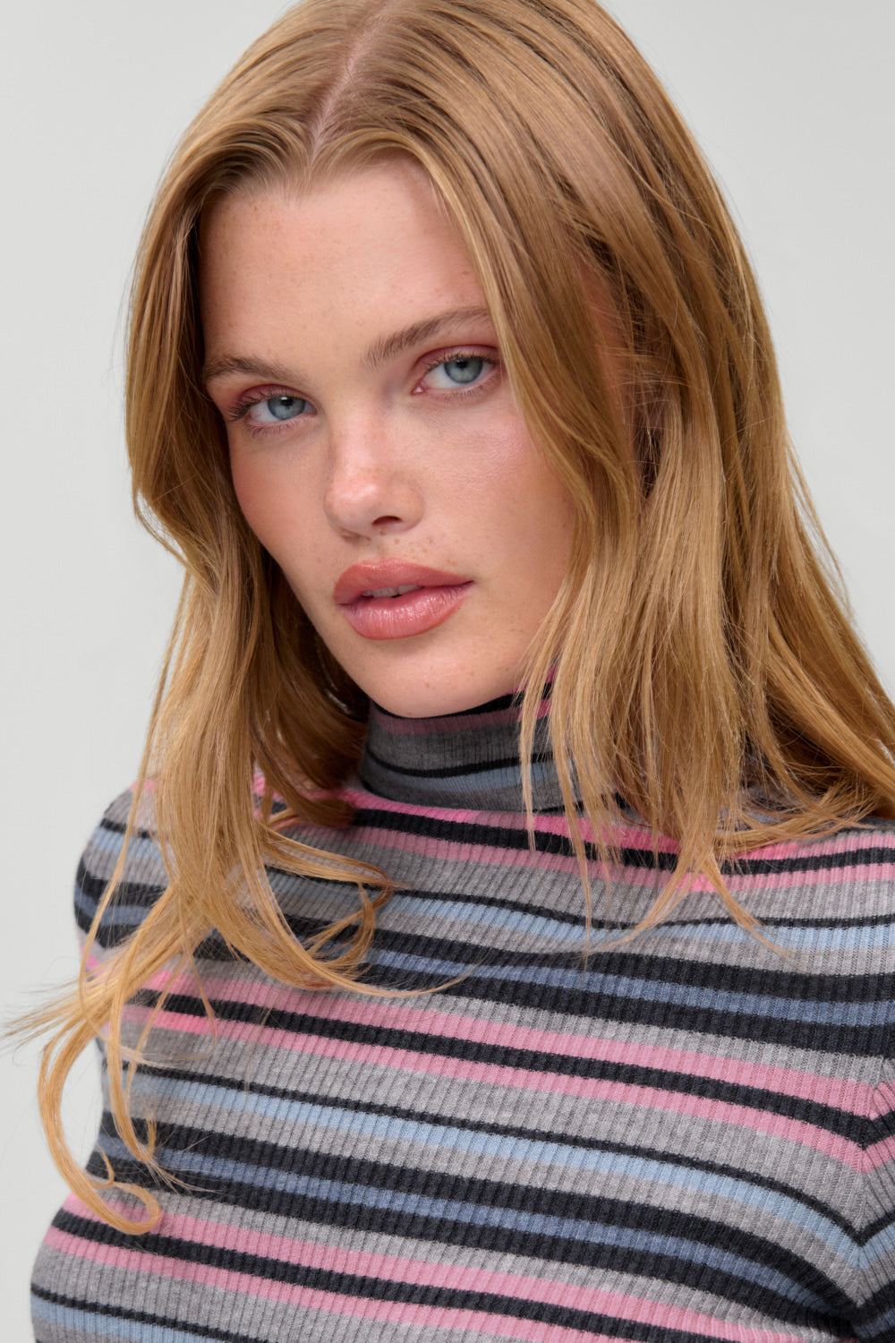 Tucker Cloud Knit Turtleneck Sweater  Rain Puddle