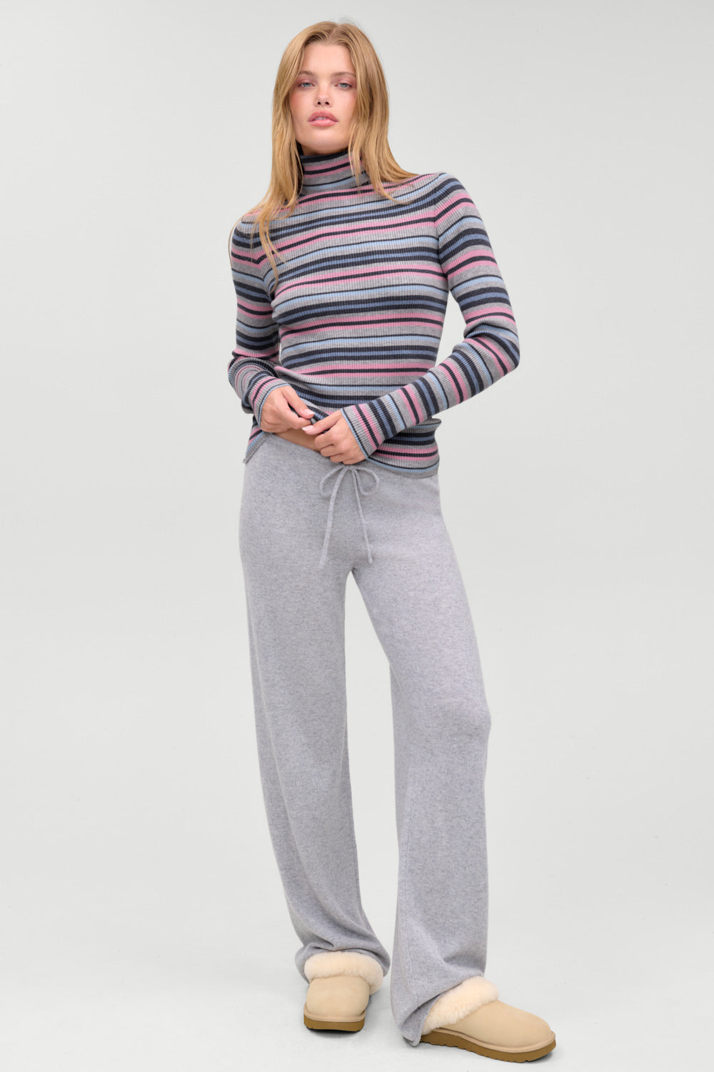 Tucker Cloud Knit Turtleneck Sweater  Rain Puddle