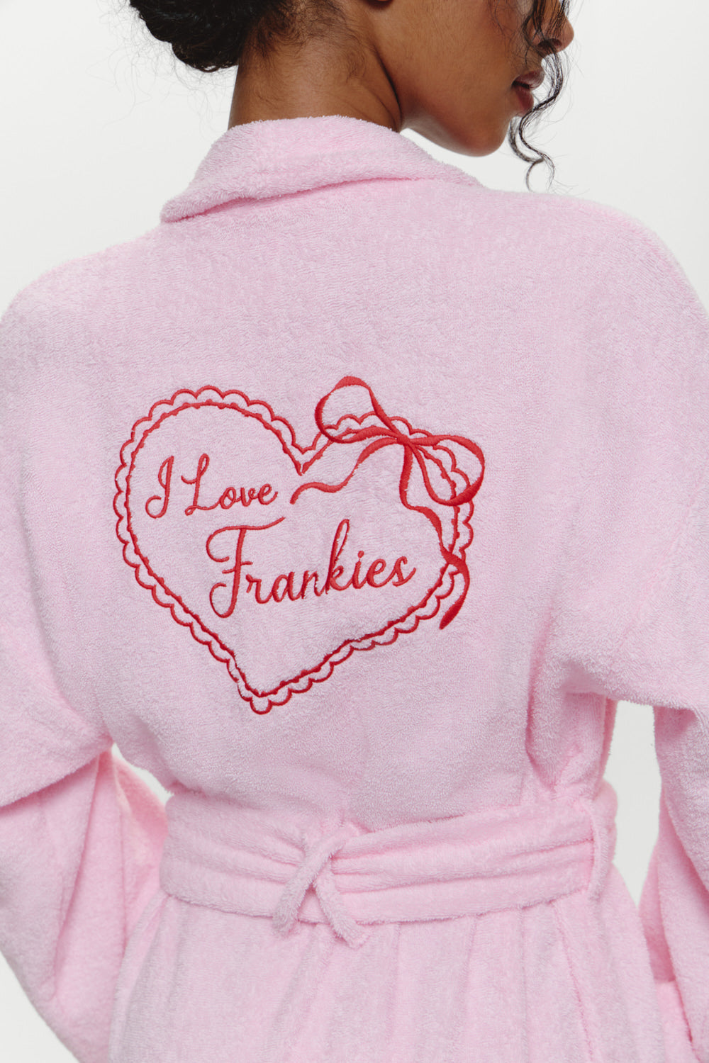 Valentine Terry Robe  Bouquet Pink
