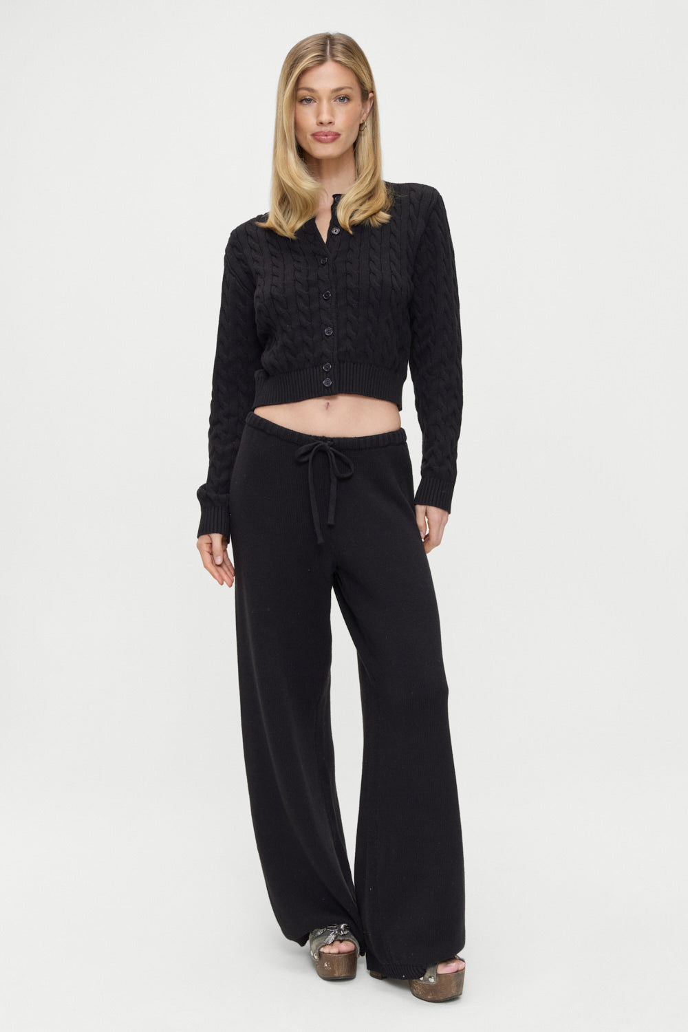 Wesley Knit Pants  Black