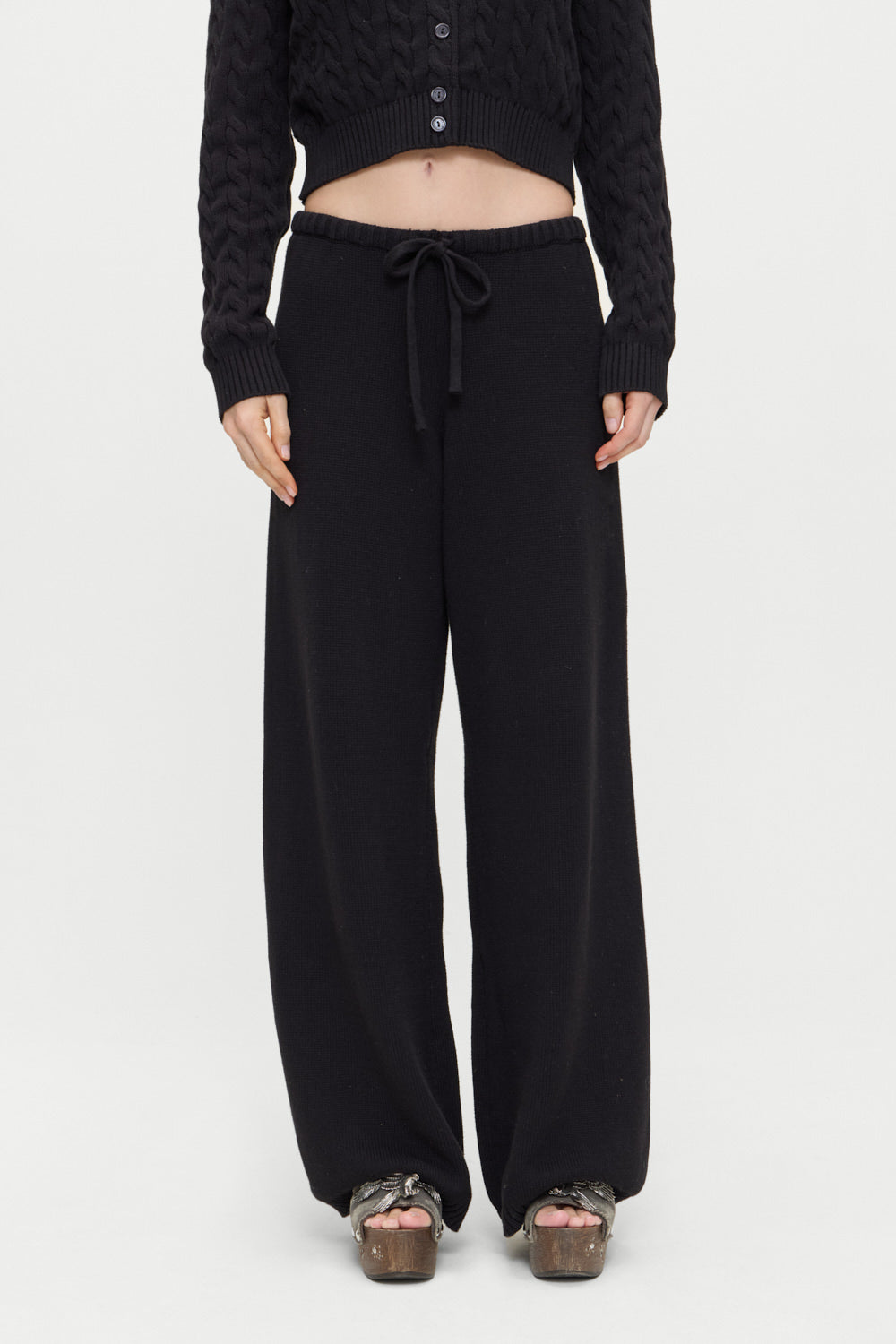 Wesley Knit Pants  Black