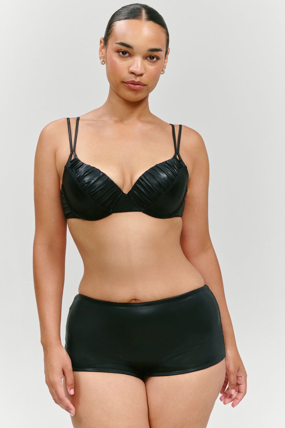 x KHY Zuma Metallic Swim Short  Black Chrome