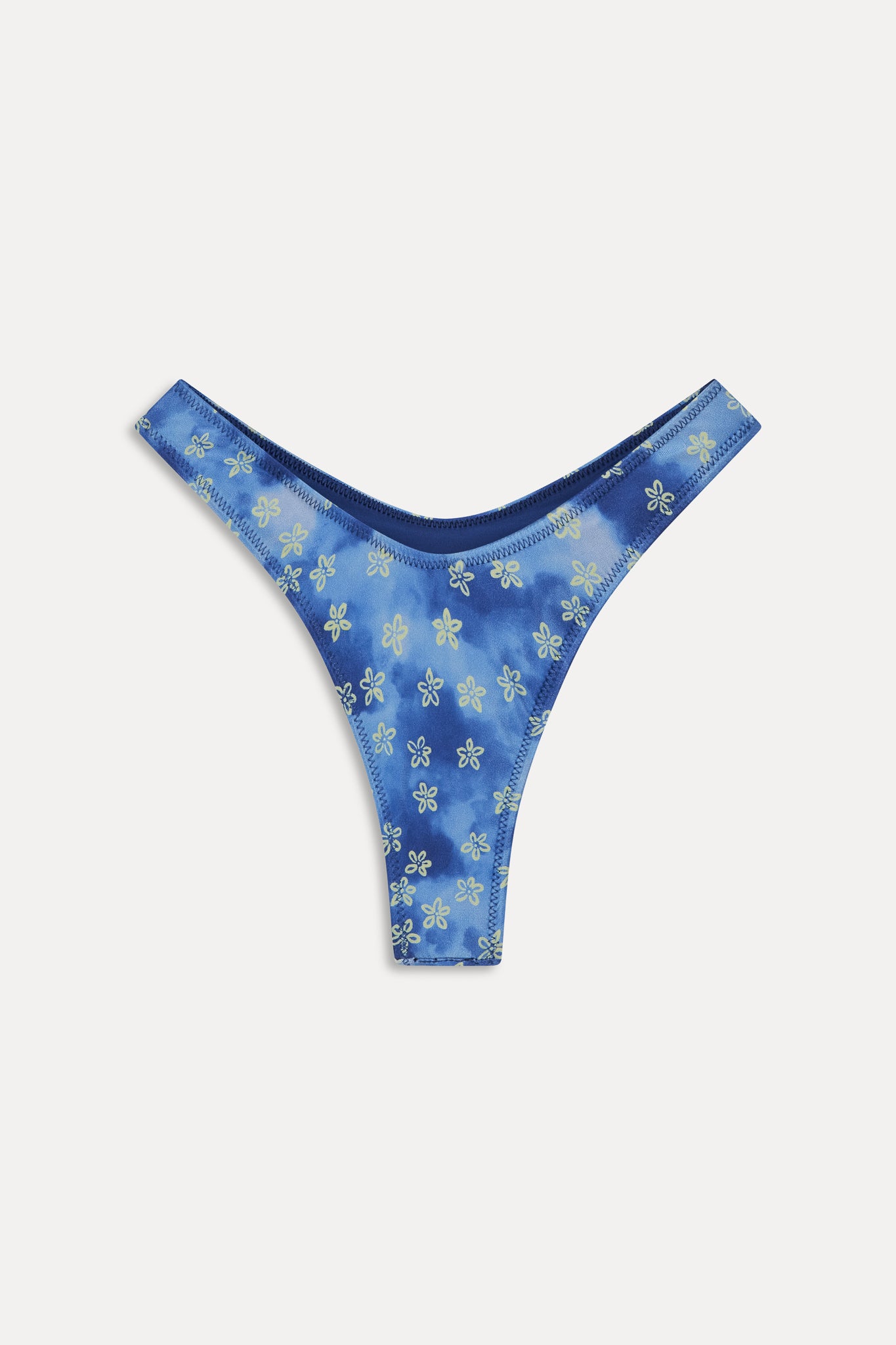 Full Moon Satin Micro Bikini Bottom  Cosmic Bloom