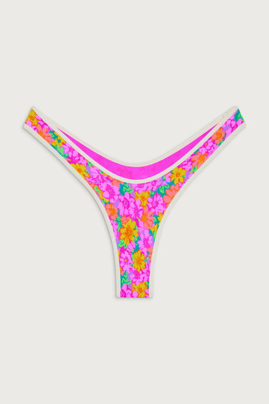 Full moon floral micro bikini bottom daisy pond by Frankies Bikinis 