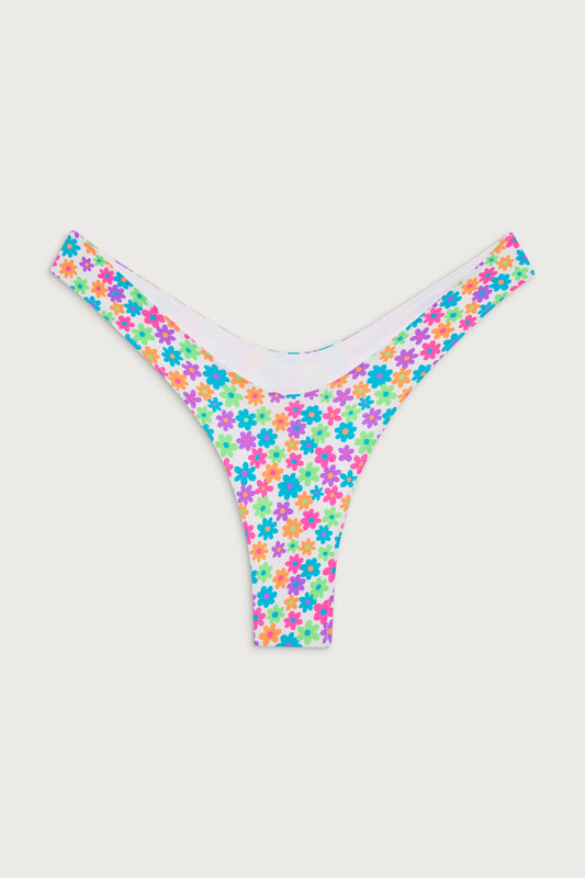 Full moon floral micro bikini bottom forever flower by Frankies Bikinis 