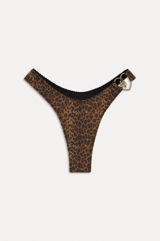 BELLA HADID Full Moon Bikini Bottom Lucky Leopard by Frankies Bikinis 