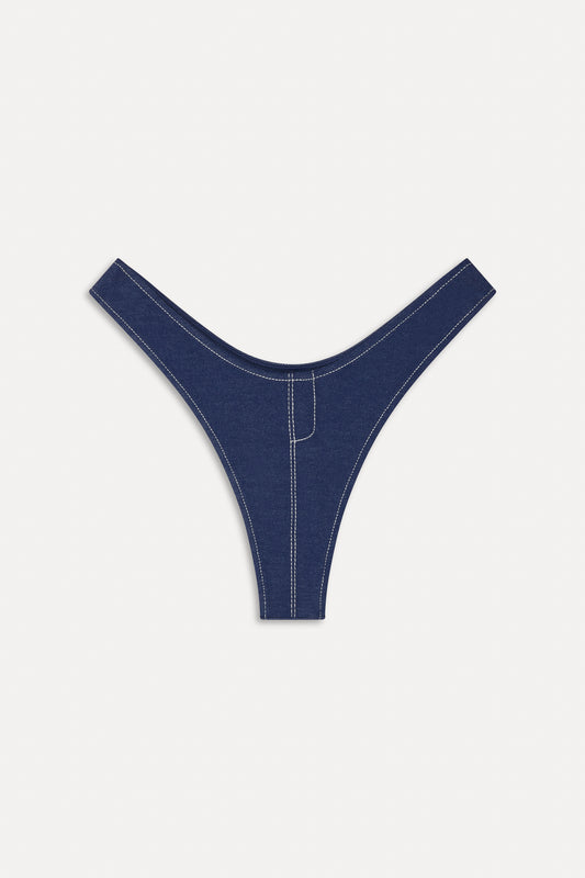 BELLA HADID Full Moon Bikini Bottom  Summer Denim by Frankies Bikinis 