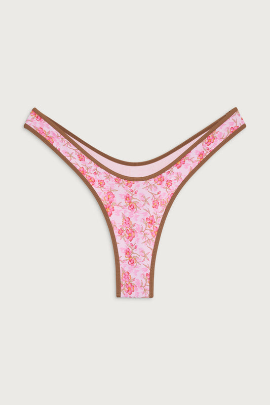 Full moon floral micro bikini bottom watercolor hibiscus by Frankies Bikinis 