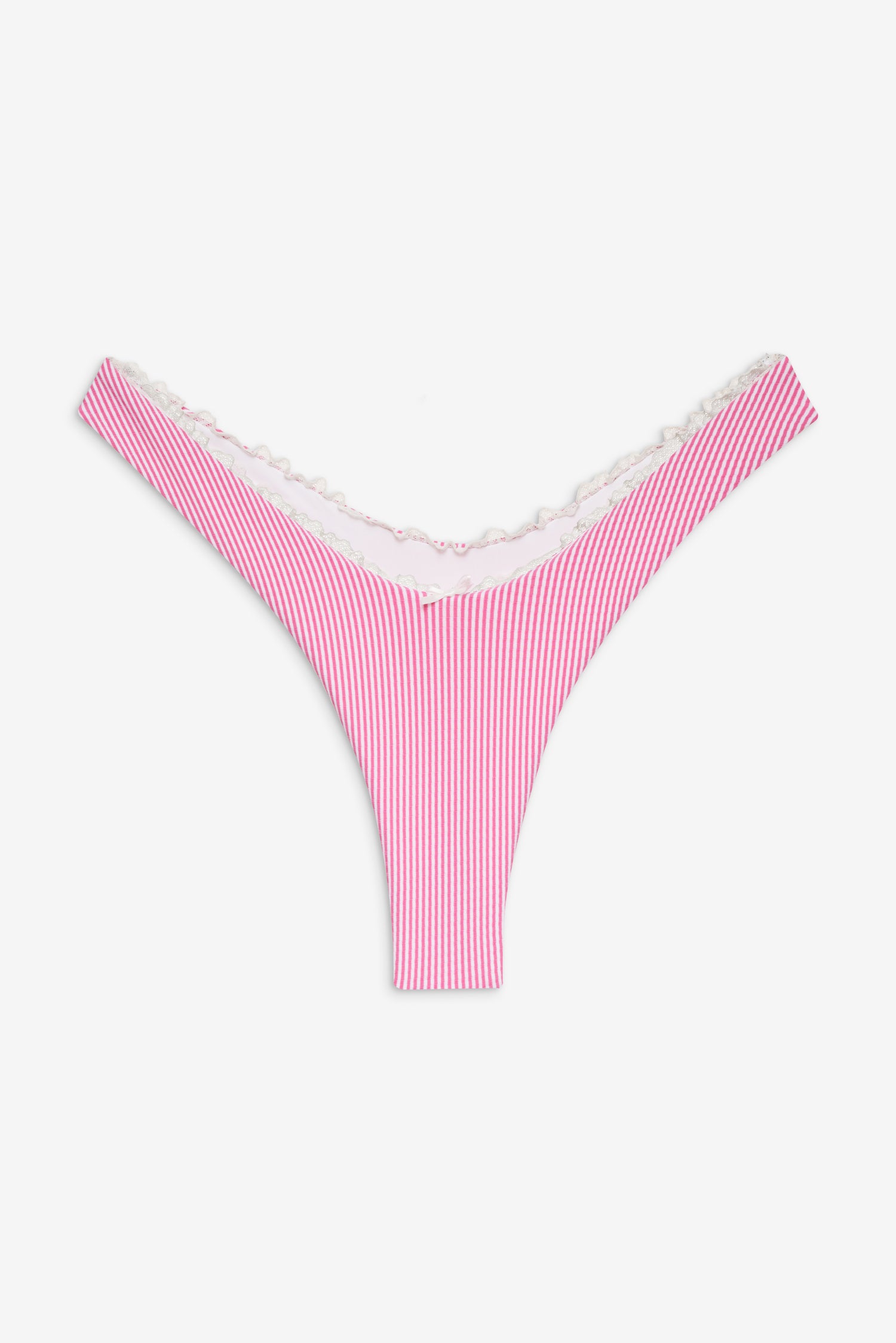 Full Moon Micro Bikini Bottom  Pink Stripe