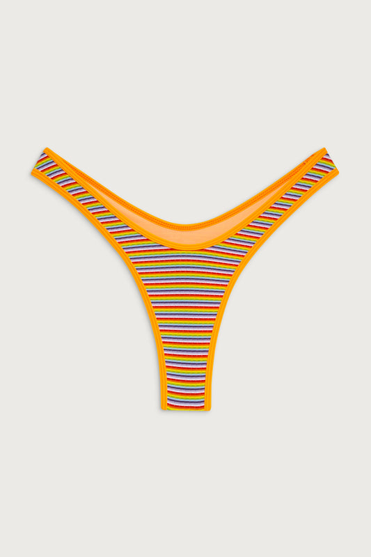 Full moon striped micro bikini bottom hawaiian sky by Frankies Bikinis 