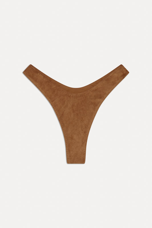 BELLA HADID Full Moon Bikini Bottom Sunkissed Suede by Frankies Bikinis 