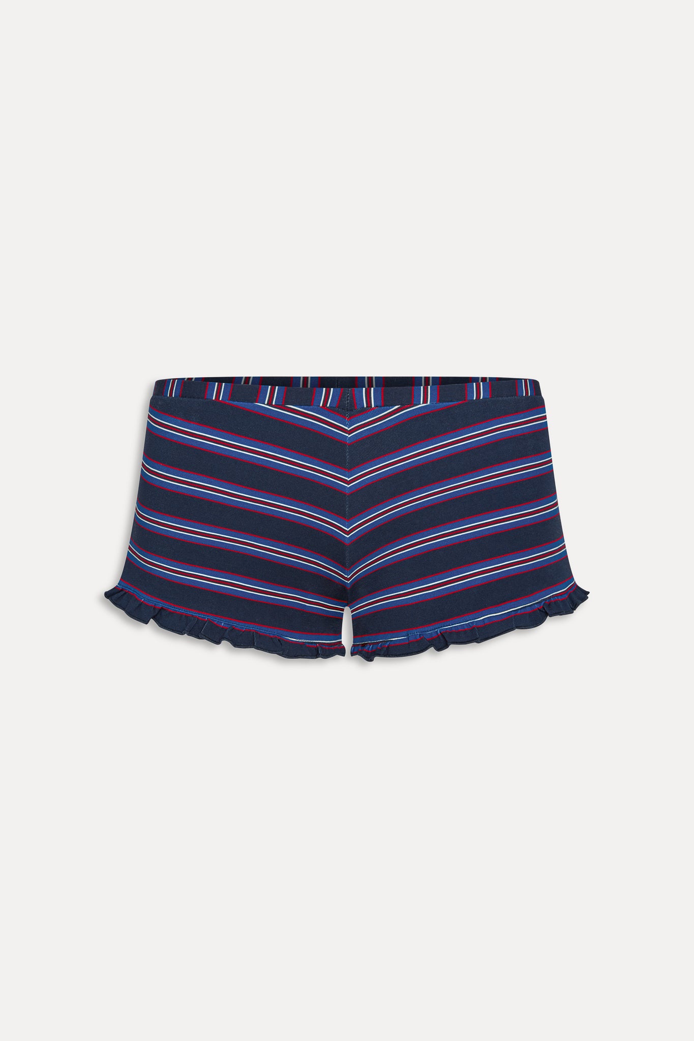 Game Day Cotton Ribbed Shorts  Schoolhouse Stripe
