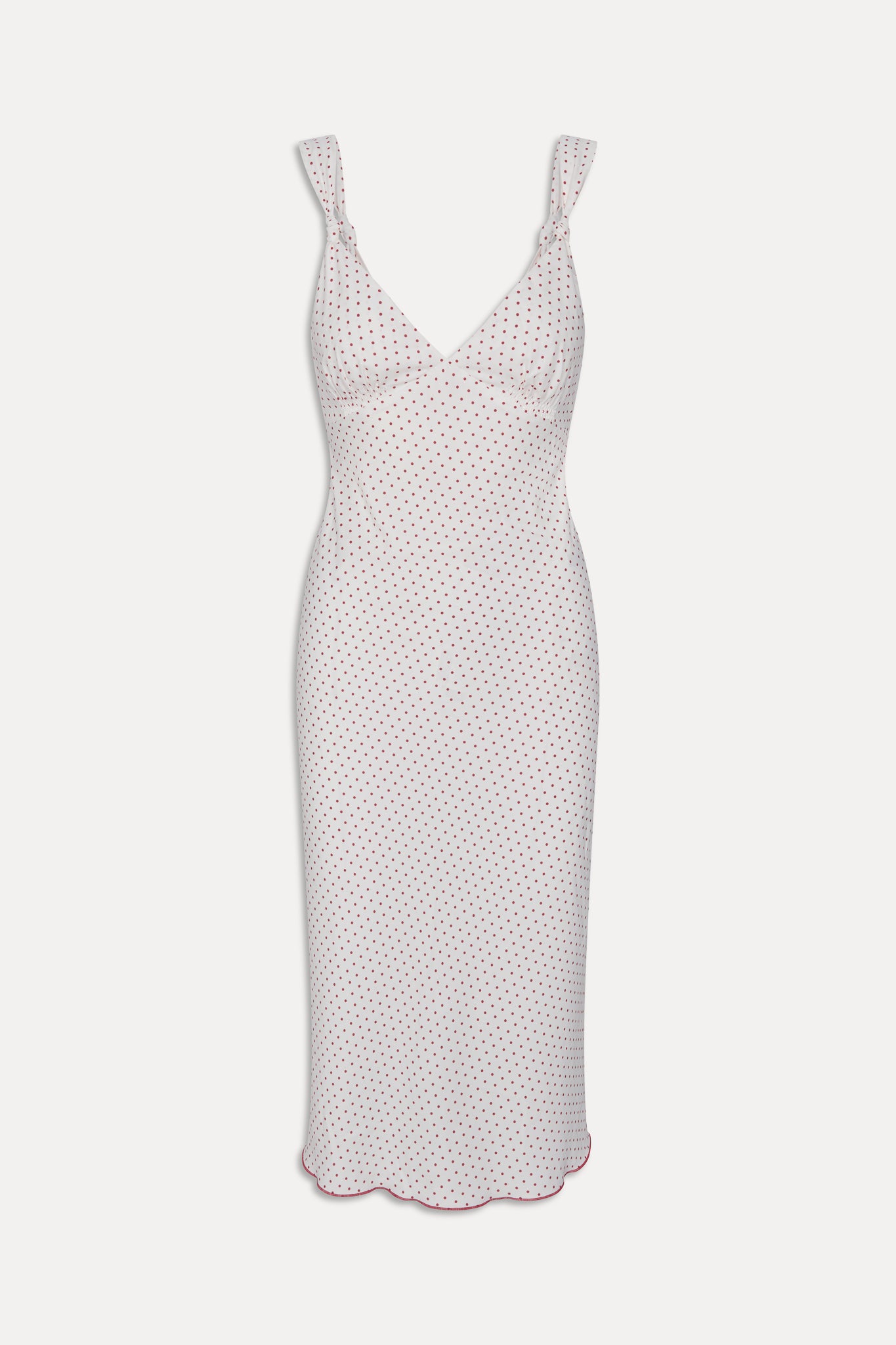 Gem Midi Slip Dress - Red Dot