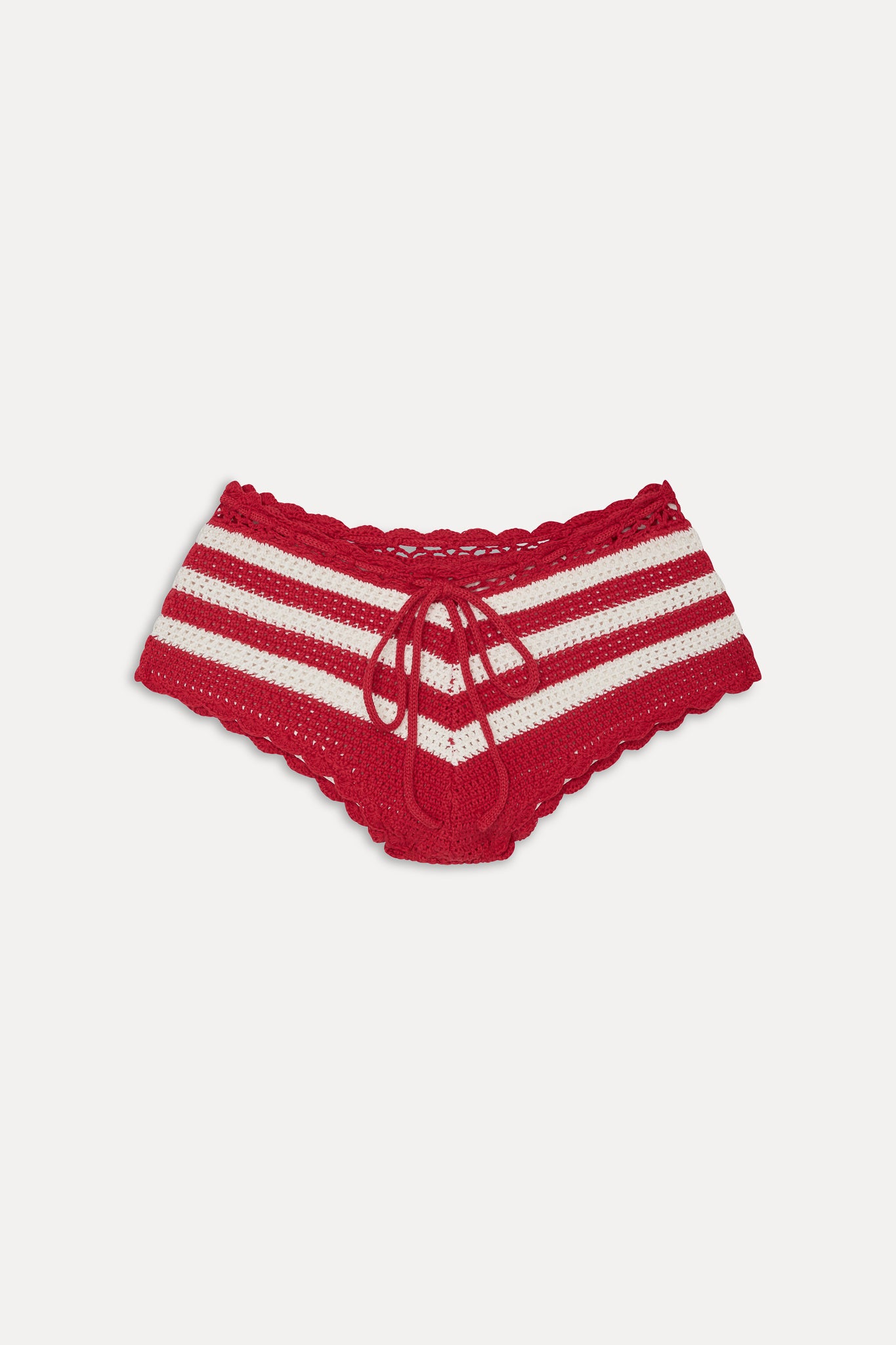 Genevieve Crochet Boy Shorts  Red Ribbon